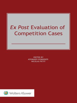 cover image of Ex Post Evaluation of Competition Cases